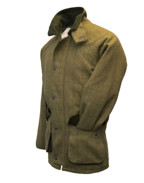 Wax Padded Jacket Countrywear Hunting Waxed Coat OLIVE Walker & Hawkes